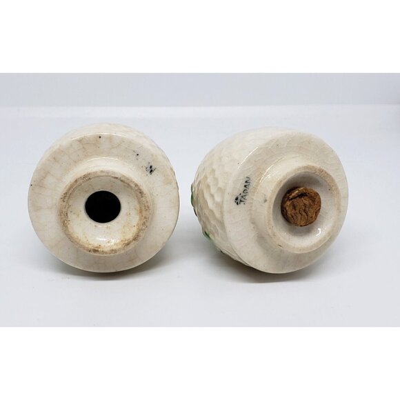 Beehive Salt & Pepper Shakers With Holder Ceramic Bees Japan Vintage - Picture 7 of 8